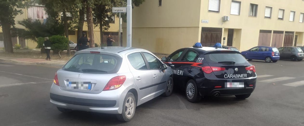 Andria, inseguono macchina sospetta ma vengono colpiti da auto in transito: feriti 2 Carabinieri